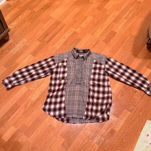 We The Free Women's Plaid Button-Down Shirt - Red, Black, White